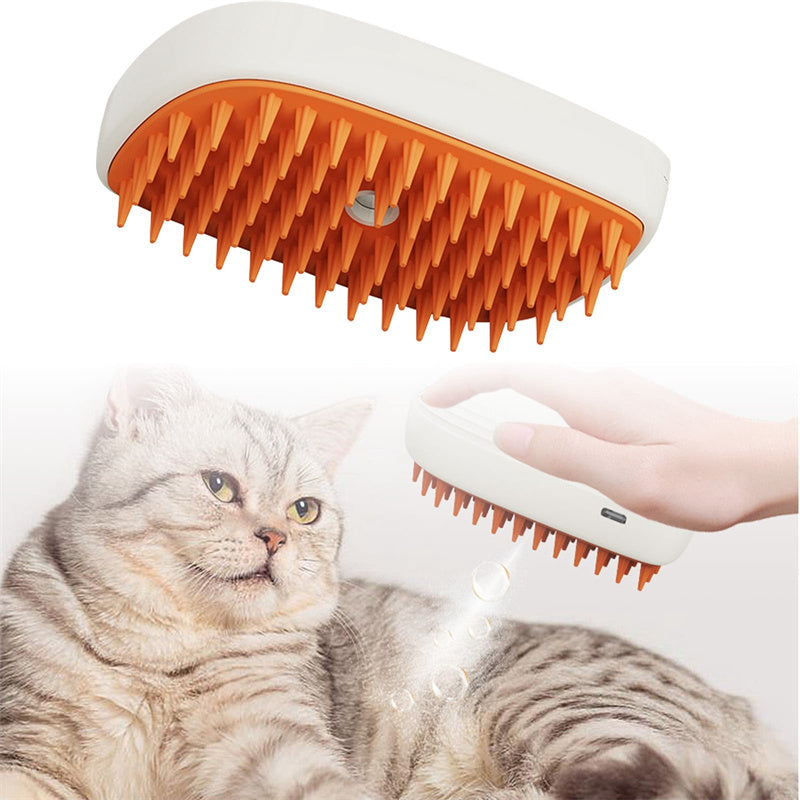 USB Rechargeable Pets Steam Brush Spray Massage Comb Pet Grooming Tools Cat Steam Comb Pet Products - worthwears