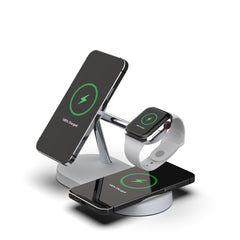 Multifunctional Five-In-One Magnetic Wireless Charging Watch Headset Desktop Mobile Phone Holder Charger 15W Fast Charge - worthwears