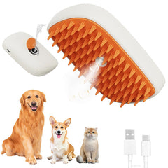 USB Rechargeable Pets Steam Brush Spray Massage Comb Pet Grooming Tools Cat Steam Comb Pet Products - worthwears