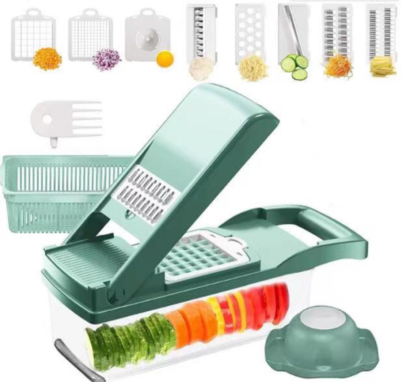 12 In 1 Manual Vegetable Chopper Kitchen Gadgets Food Chopper Onion Cutter Vegetable Slicer - worthwears