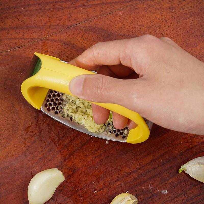 Stainless Steel Garlic Masher Garlic Press Household Manual Curve Fruit Vegetable Tools Kitchen Gadgets - worthwears