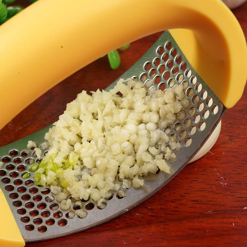 Stainless Steel Garlic Masher Garlic Press Household Manual Curve Fruit Vegetable Tools Kitchen Gadgets - worthwears