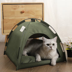 Cat Tent Cooling Mat  Dog House Pet Sofa Camping Dog Bed With Cushion For Dog Kennel Indoor Cat Nest Cat Bed Pets Products - worthwears