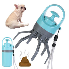 Portable Lightweight Dog Pooper Scooper With Built-in Poop Bag Dispenser Eight-claw Shovel For Pet Toilet Picker Pet Products - worthwears