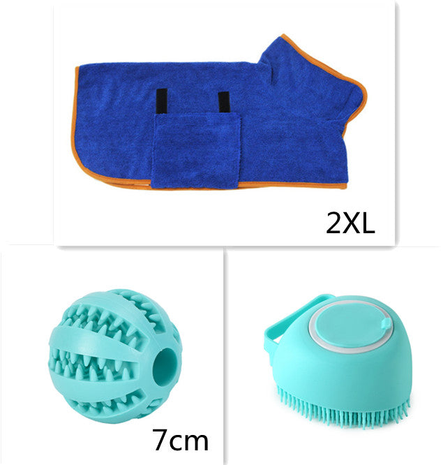 Silicone Dog Bath Massage Gloves Brush Pet Cat Bathroom Cleaning Tool Comb Brush For Dog Can Pour Shampoo Dog Grooming Supplies - worthwears