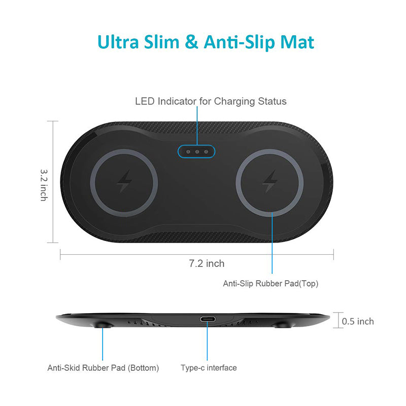 Wireless Charger Dual Mobile Phone Charger - worthwears