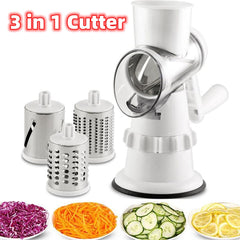 3 In 1 Vegetable Slicer Manual Kitchen Accessories Grater For Vegetable Cutter Round Chopper Mandolin Shredder Potato Home Kitchen Supplies Kitchen Gadgets - worthwears