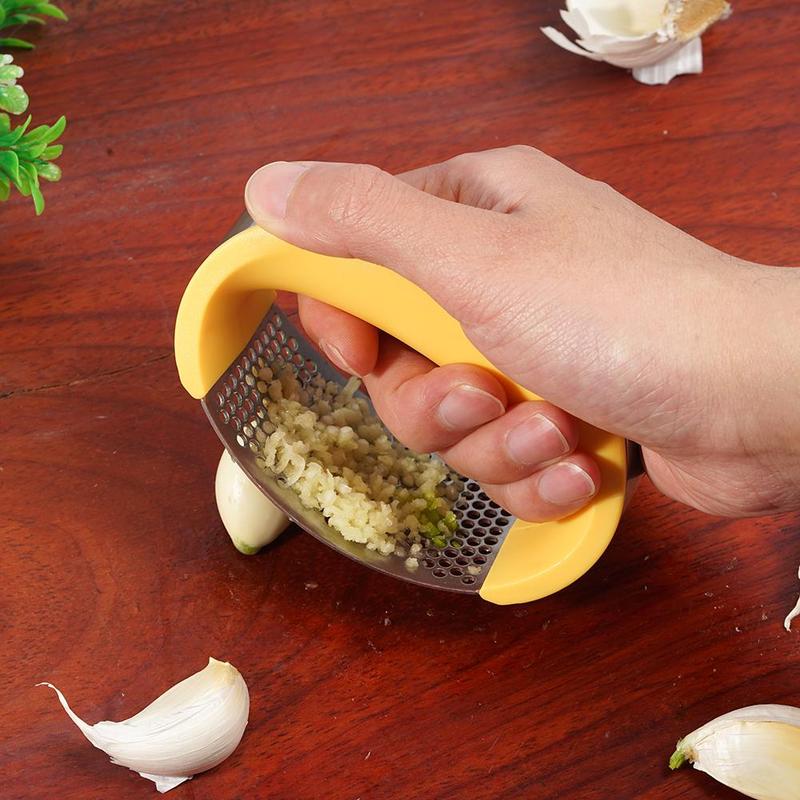 Stainless Steel Garlic Masher Garlic Press Household Manual Curve Fruit Vegetable Tools Kitchen Gadgets - worthwears