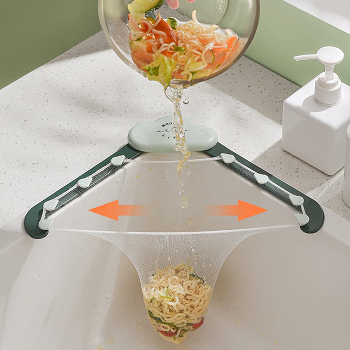 Triangular Cloud Sink Drain Rack Kitchen Garbage Filter Screen Dish Washing Sink Leftovers Rice Anti-blocking Kitchen Gadgets - worthwears