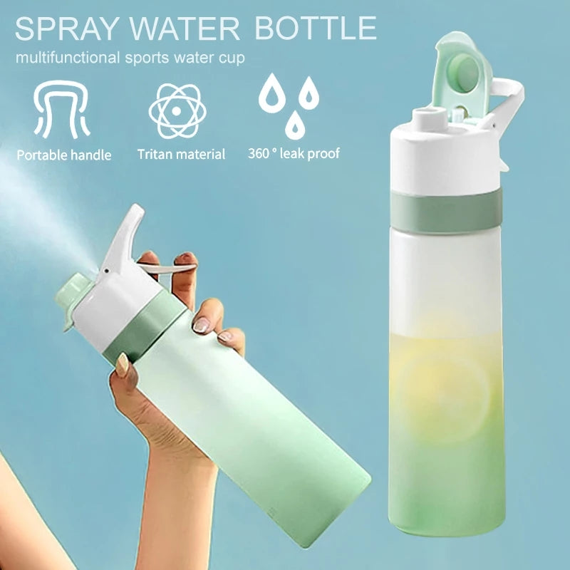 Spray Water Bottle For Girls Outdoor Sport Fitness Water Cup Large Capacity Spray Bottle Drinkware Travel Bottles Kitchen Gadgets - worthwears