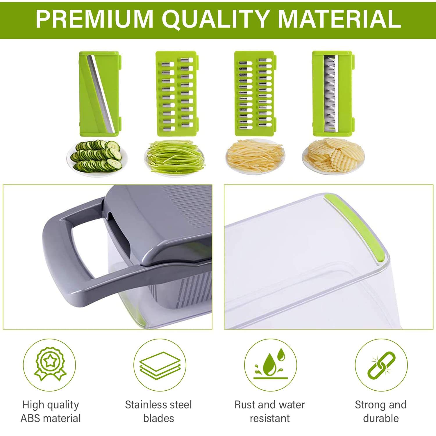 12 In 1 Manual Vegetable Chopper Kitchen Gadgets Food Chopper Onion Cutter Vegetable Slicer - worthwears