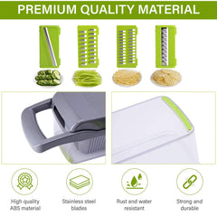 12 In 1 Manual Vegetable Chopper Kitchen Gadgets Food Chopper Onion Cutter Vegetable Slicer - worthwears